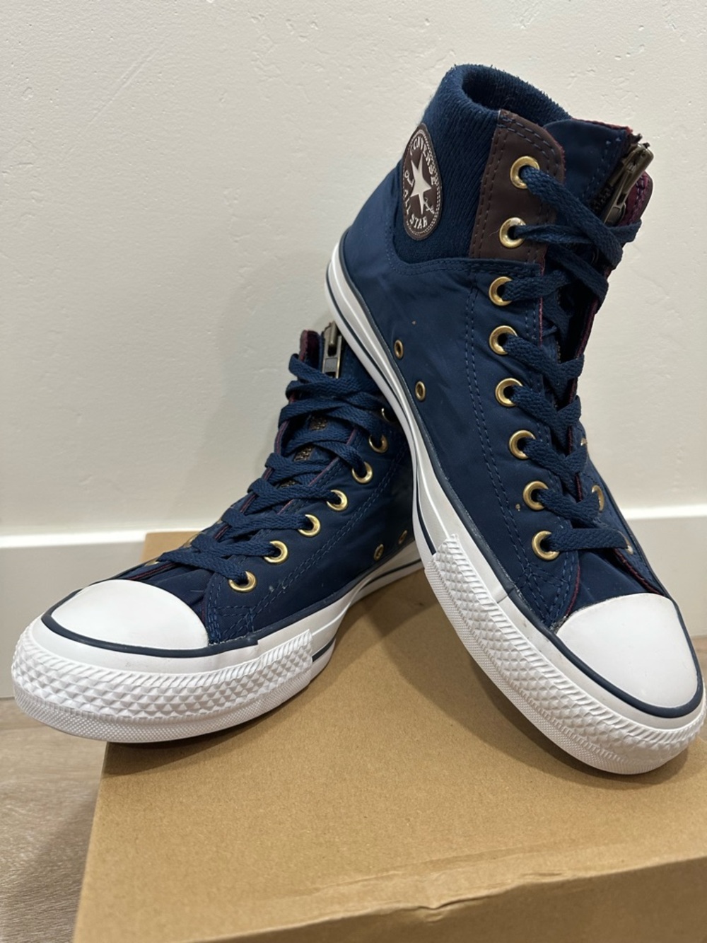 Converse Chuck Taylor All Stars - Navy High Top Sneakers - Picture 2 of 9